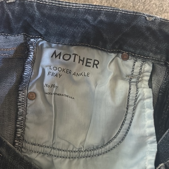 MOTHER denim The Looker Ankle Fray stretch No Play wash size 28 - Picture 6 of 6